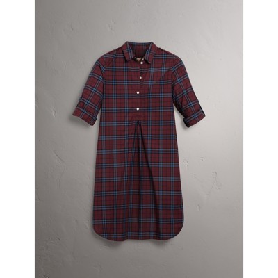 burberry check dress women