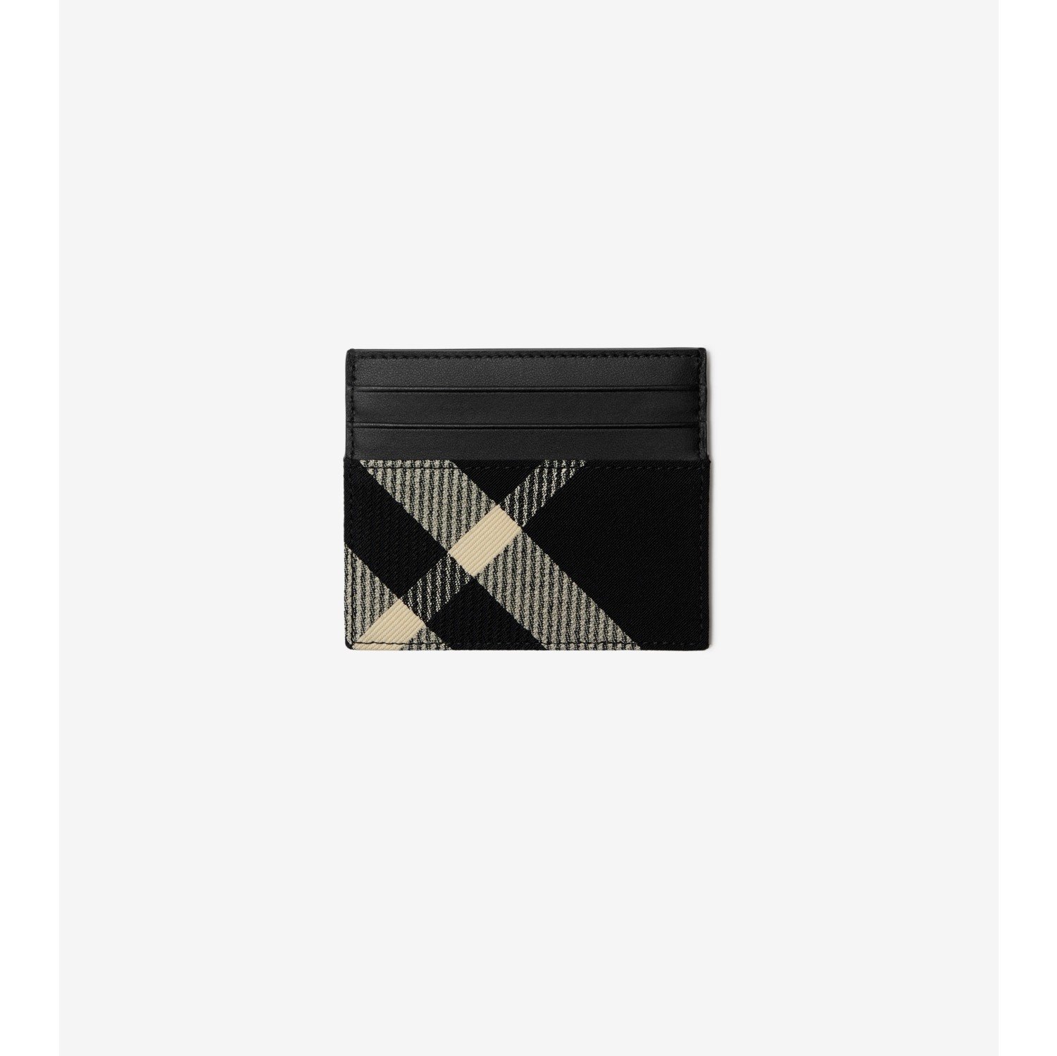 Tall Check Card Case in Black/calico - Men | Burberry® Official