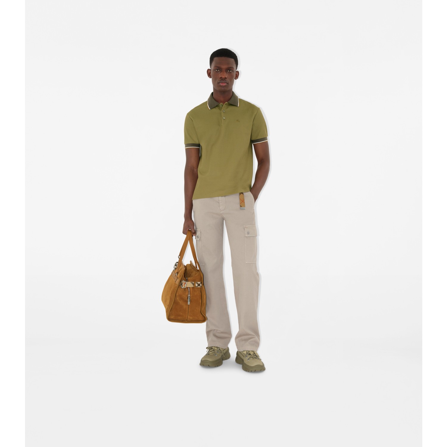 Logo Collar Cotton Polo Shirt
