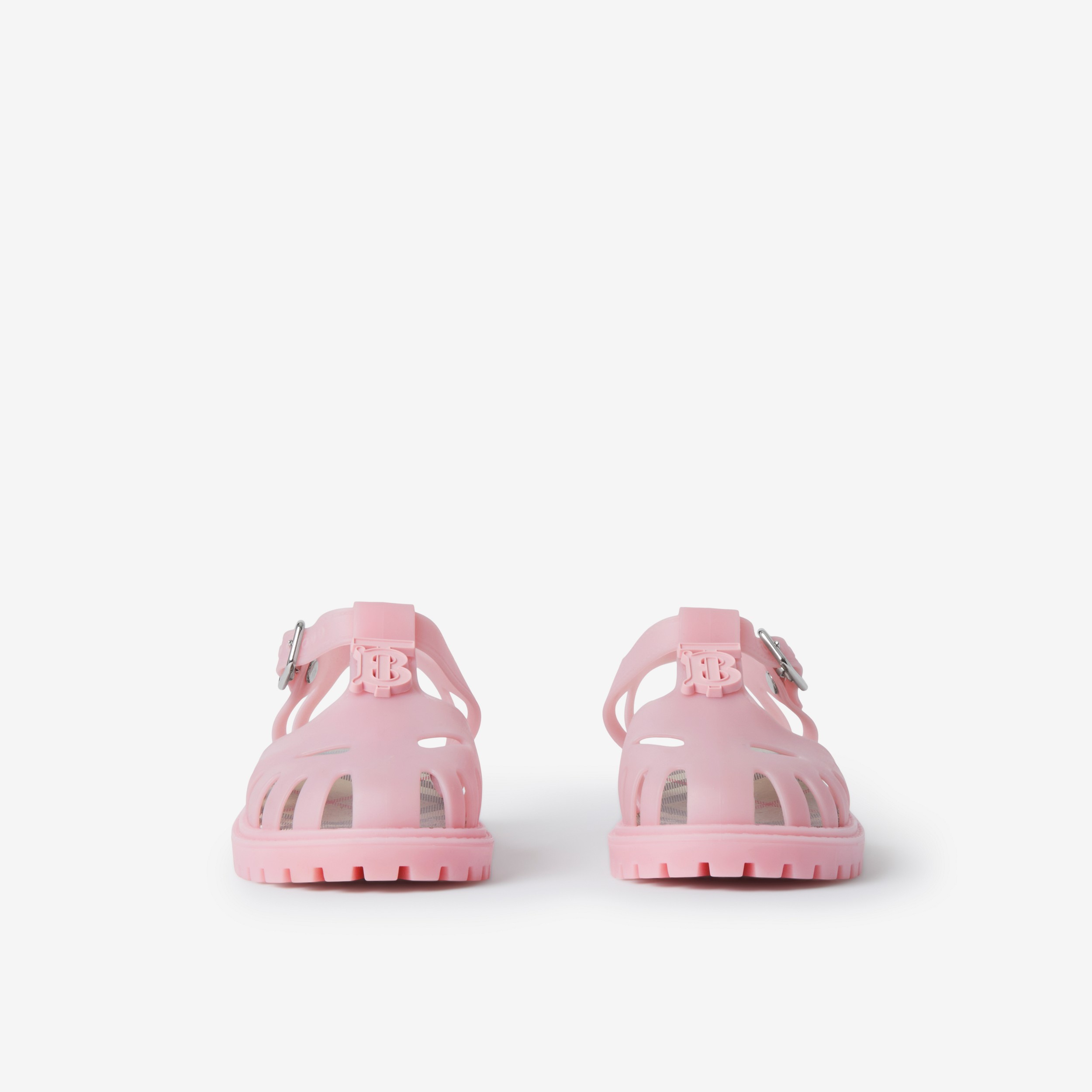 Monogram Motif Rubber Sandals in Soft Blossom - Children | Burberry® Official - 2