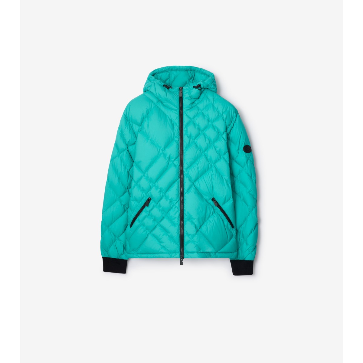  Check -stitch Nylon Doversgreen Puffer Jacket