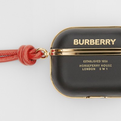 Burberry Icon Stripe E-canvas AirPods Pro Case Archive Beige in E-canvas  with Gold-tone - US