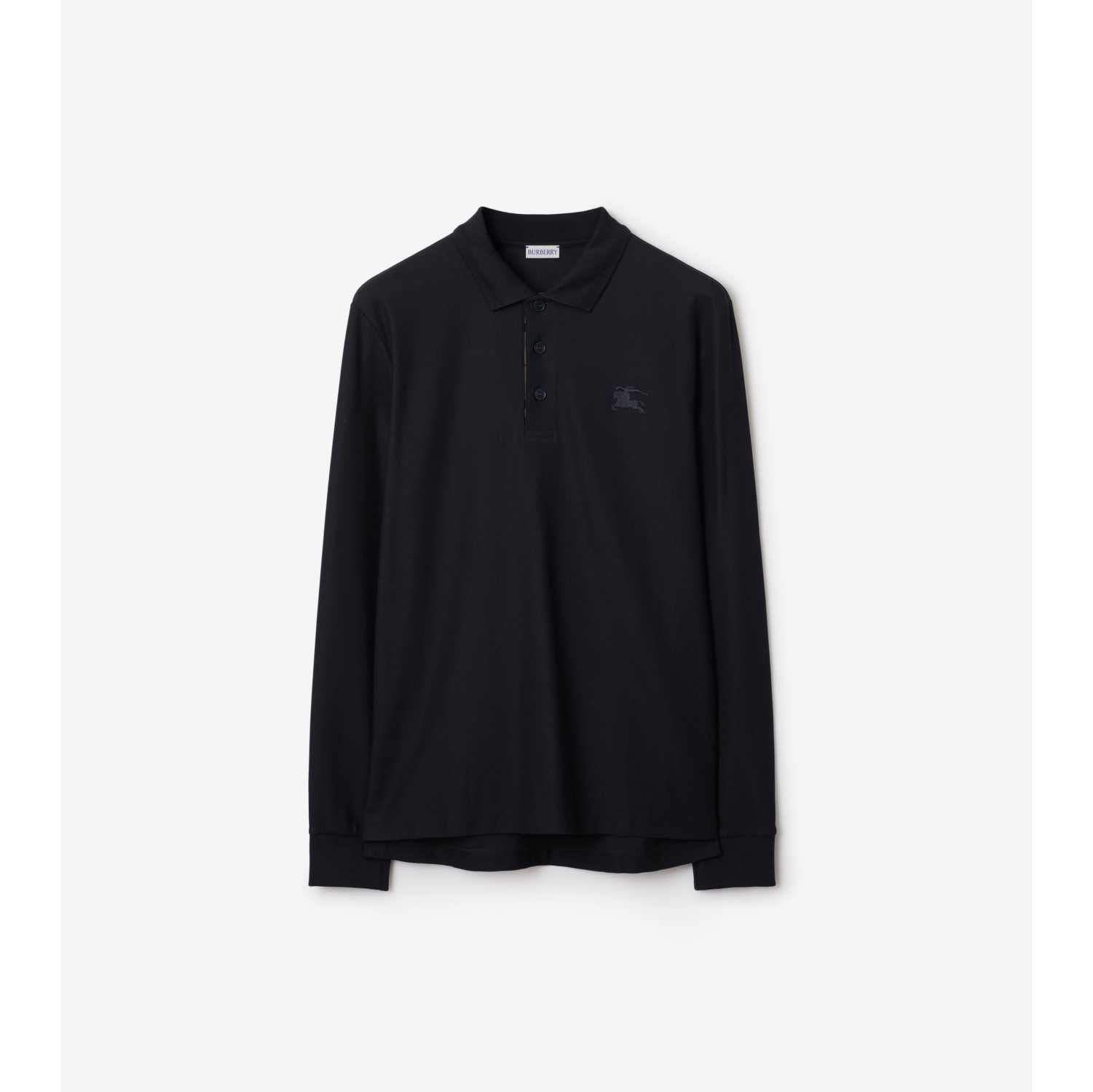 Long-sleeve Cotton Polo Shirt