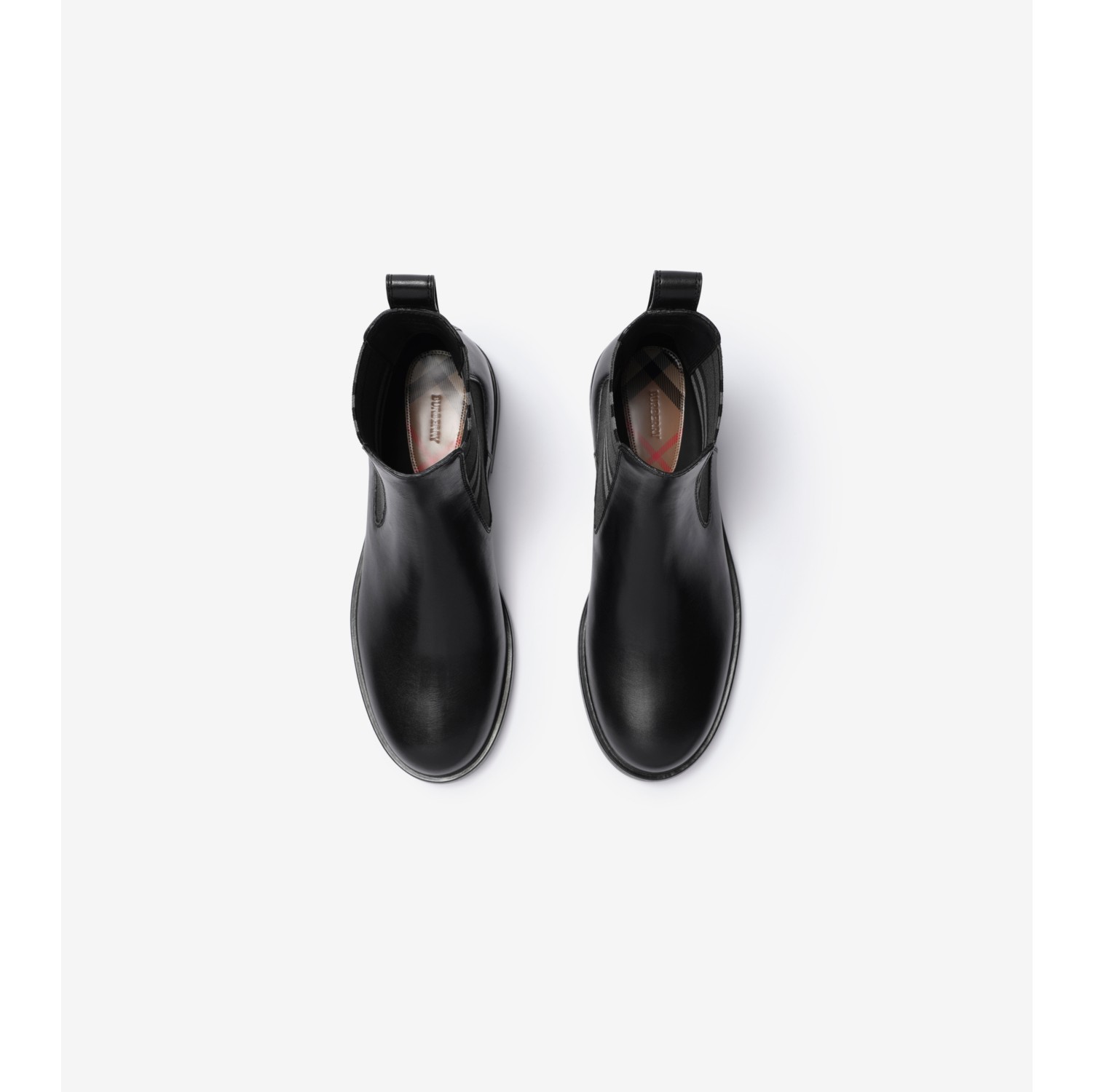 Leather Pembroke Boots in Black - Men | Burberry® Official
