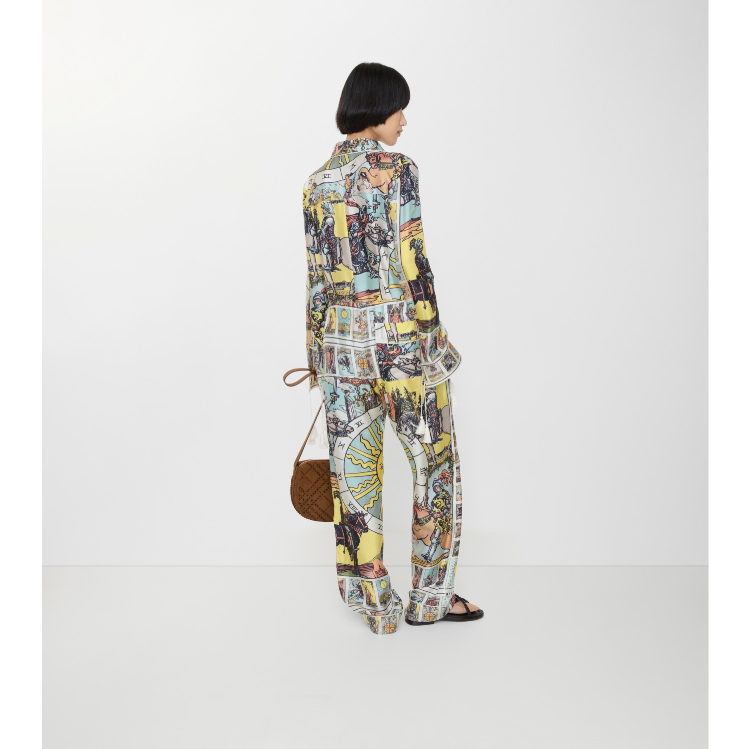 Tarot Silk Pyjama Trousers in Seaside blue - Women | Burberry® Official