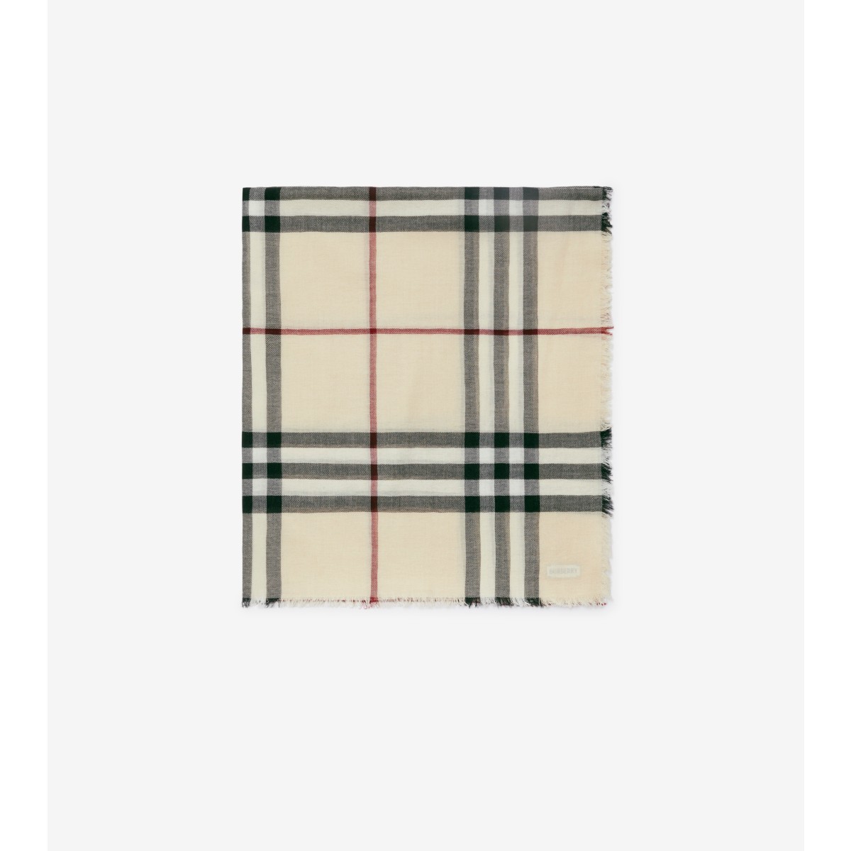 Burberry Women's Check Motif Scarf In Stone