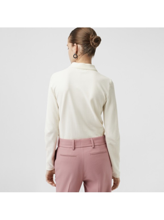 burberry long sleeve polo women's