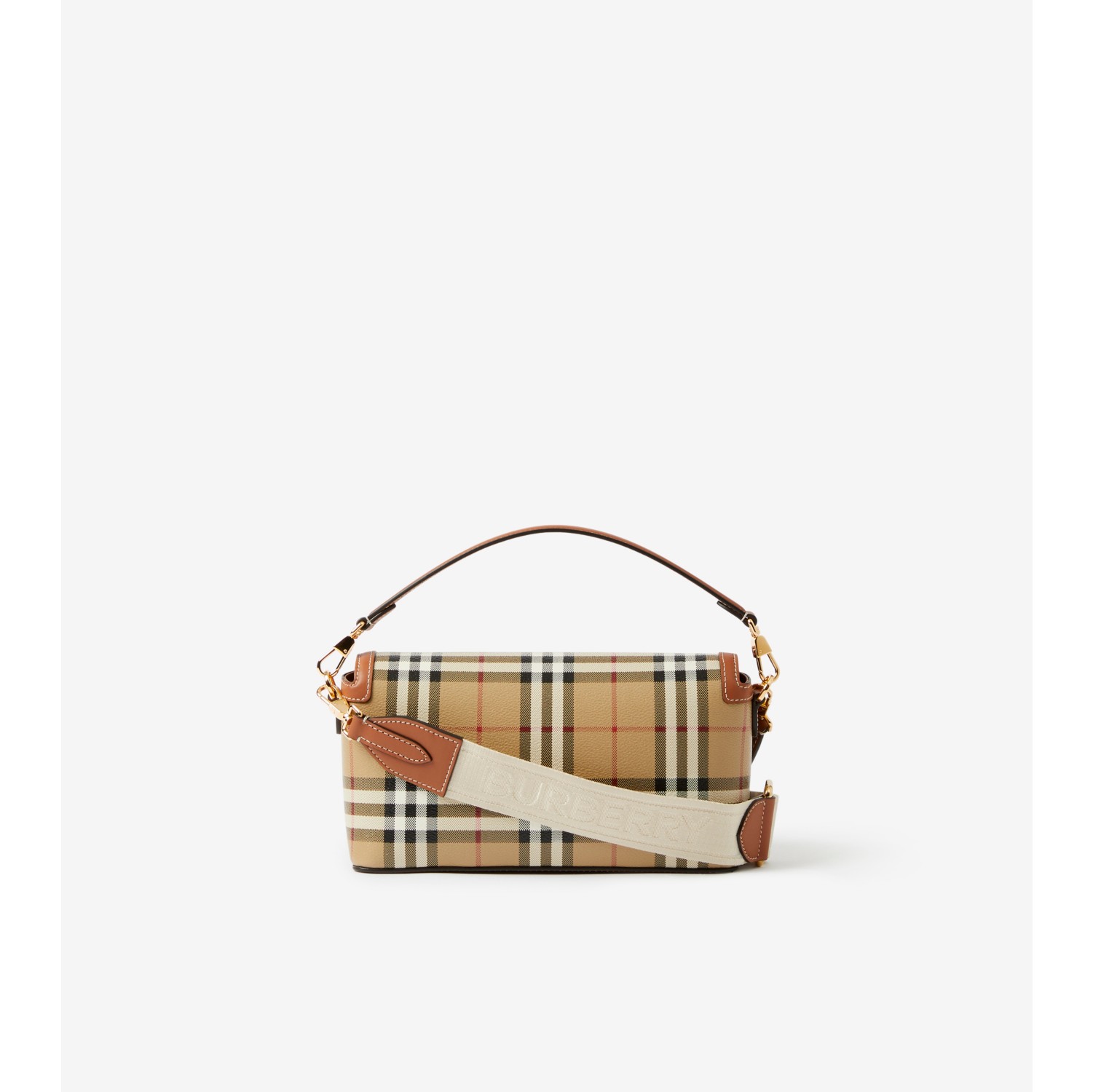 Top Handle Note Bag in Briar brown - Women, Vintage Check | Burberry®  Official