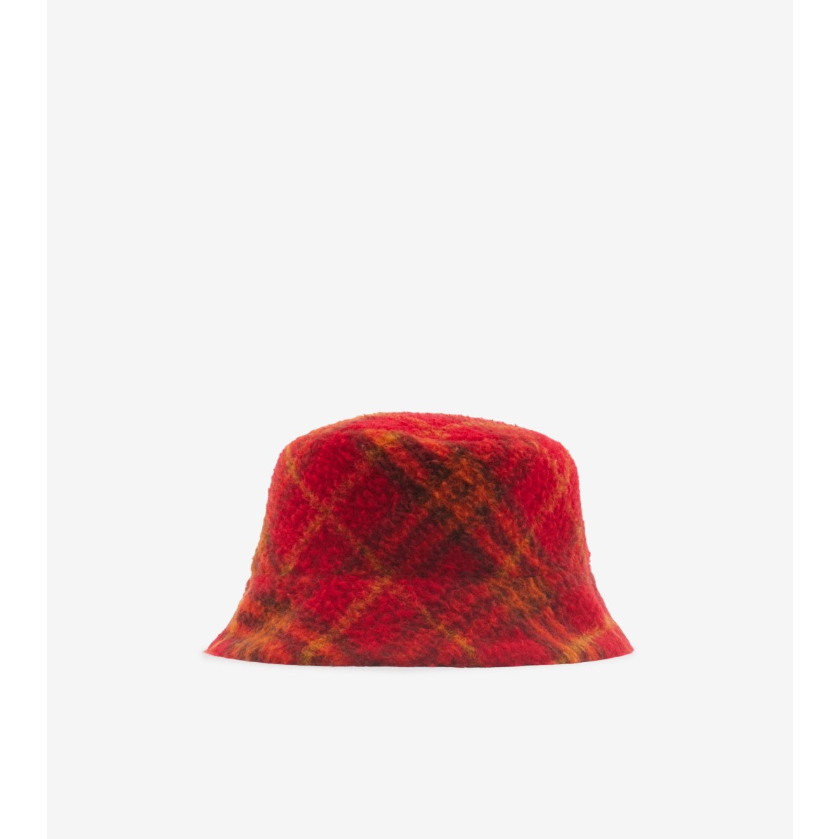 Shop Burberry Reversible Check Fleece Bucket Hat In Currant