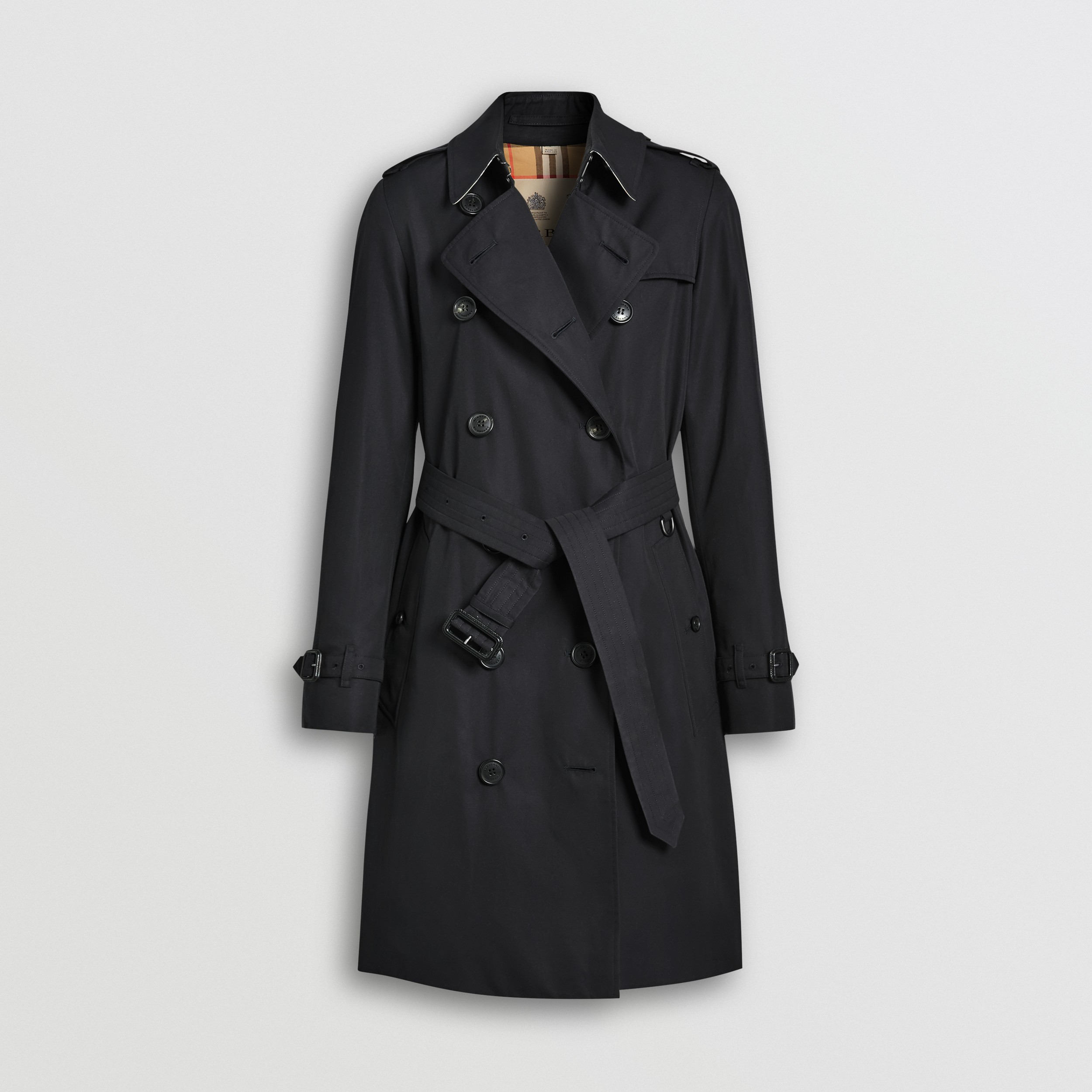 The Mid-length Kensington Heritage Trench Coat in Midnight - Women | Burberry® Official - 4
