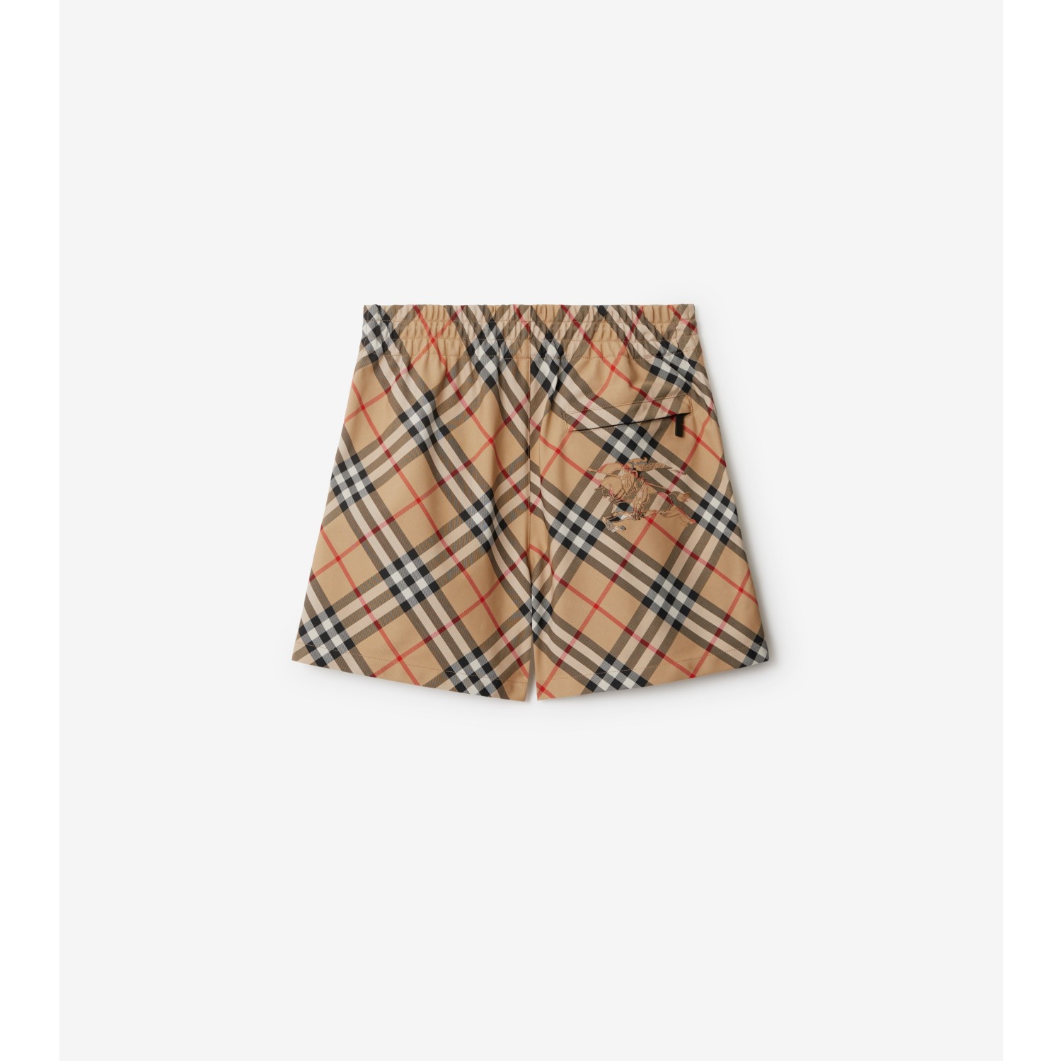 Check Shorts in Sand - Women, Nylon | Burberry® Official