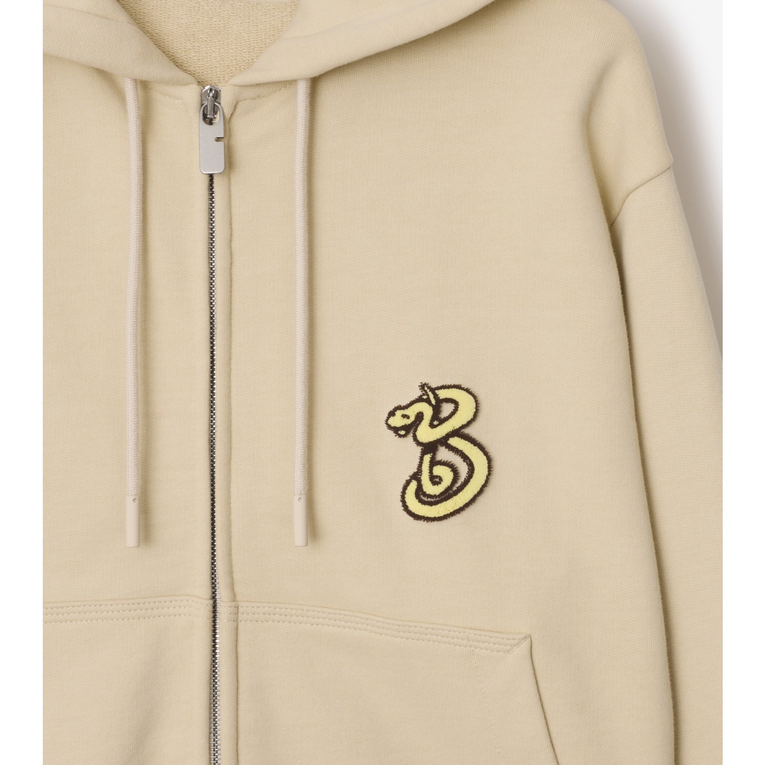 Hoodie zippé en coton B Snake