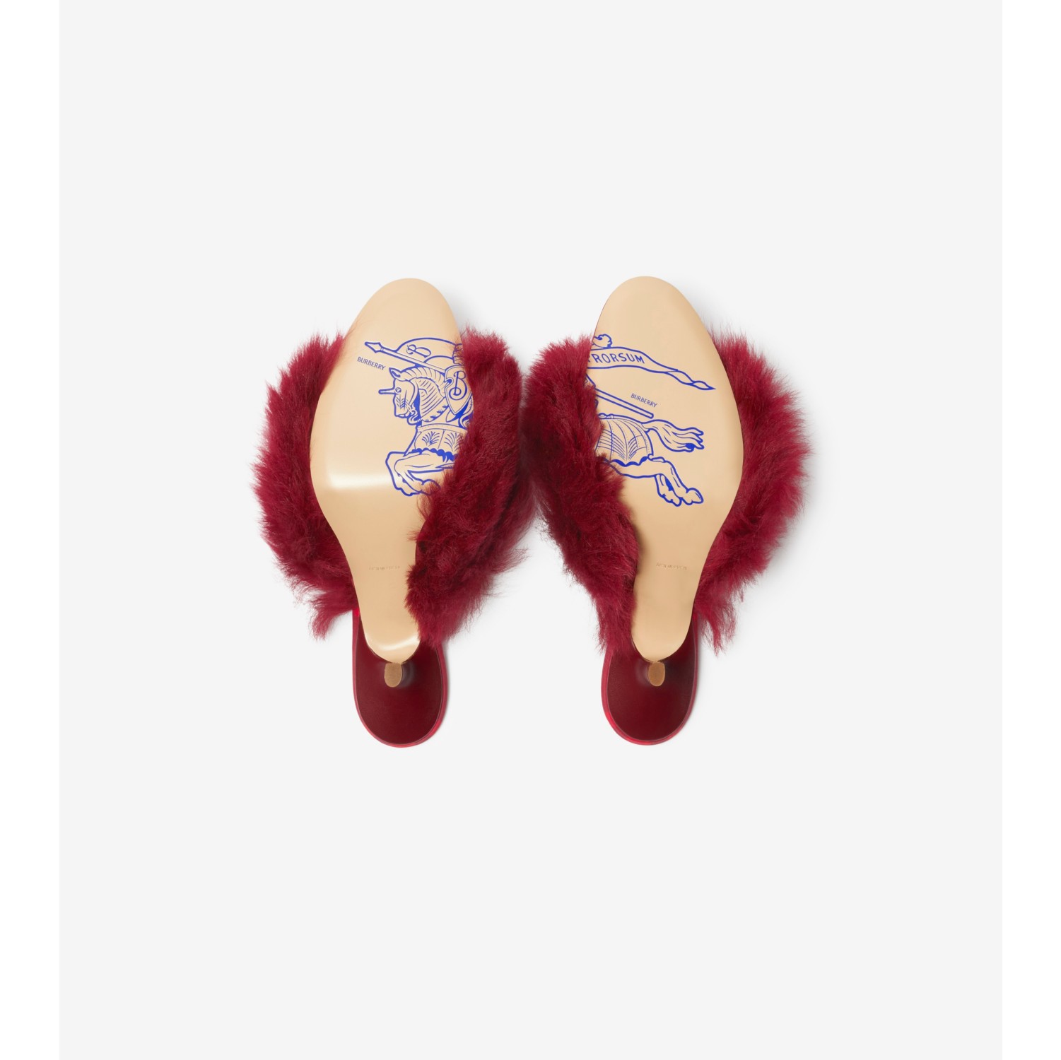 Red clearance fur mules