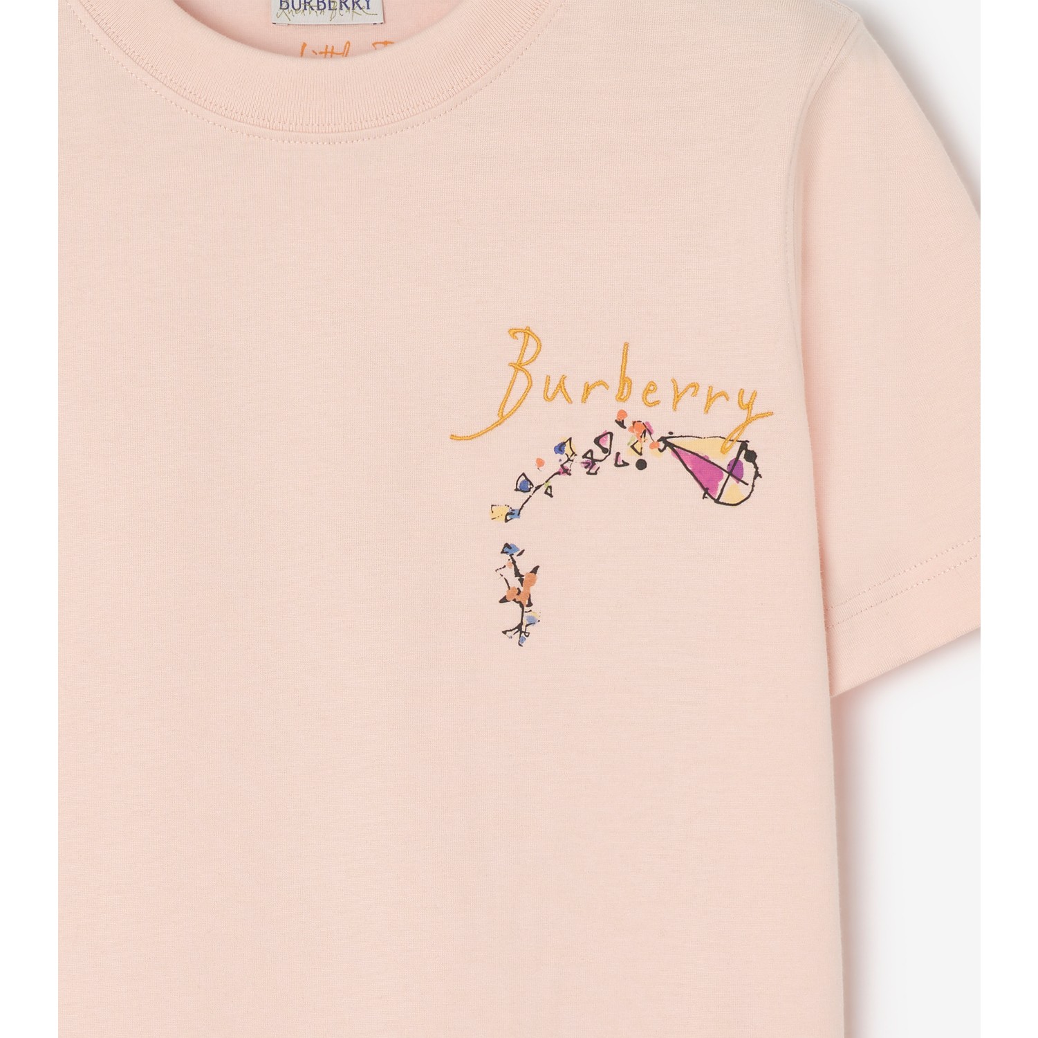 Brave Little Tree Cotton T-shirt in Compact pink - Women | Burberry® Official