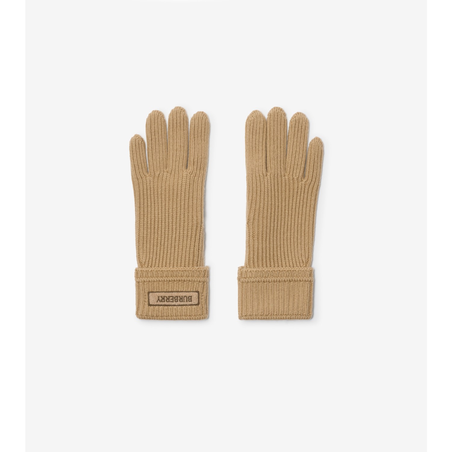 Logo Patch Wool Blend Gloves