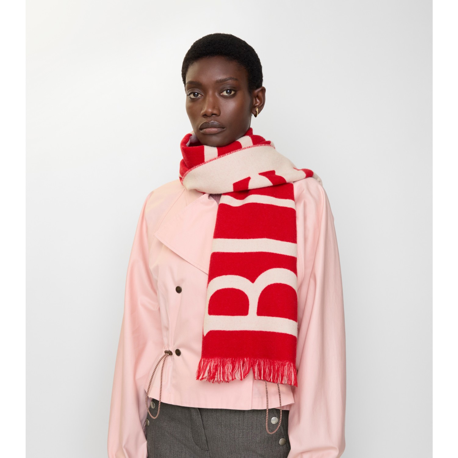 Logo Wool Scarf