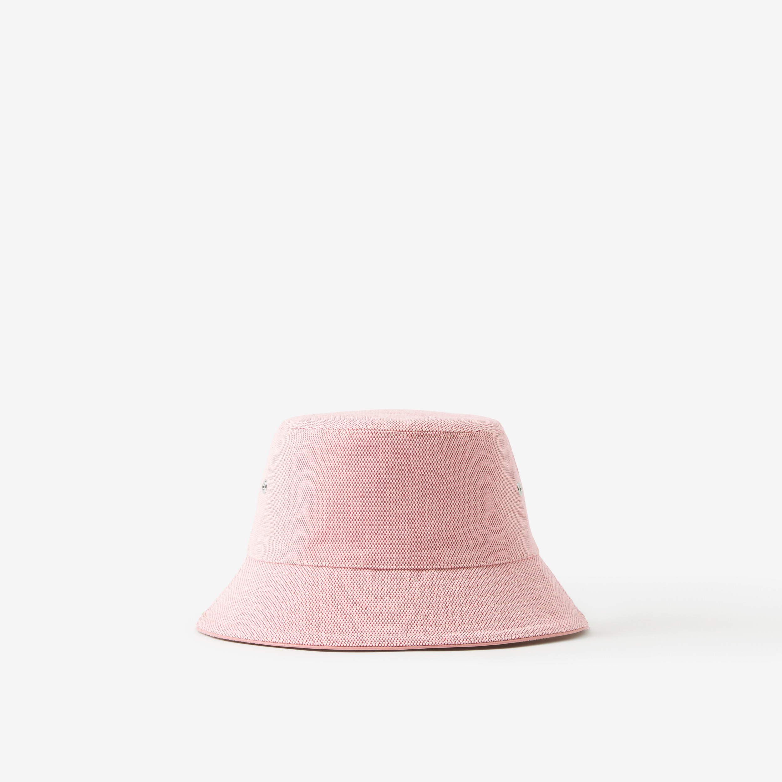 Embroidered Logo Cotton Canvas Bucket Hat in Red/ecru | Burberry® Official - 2