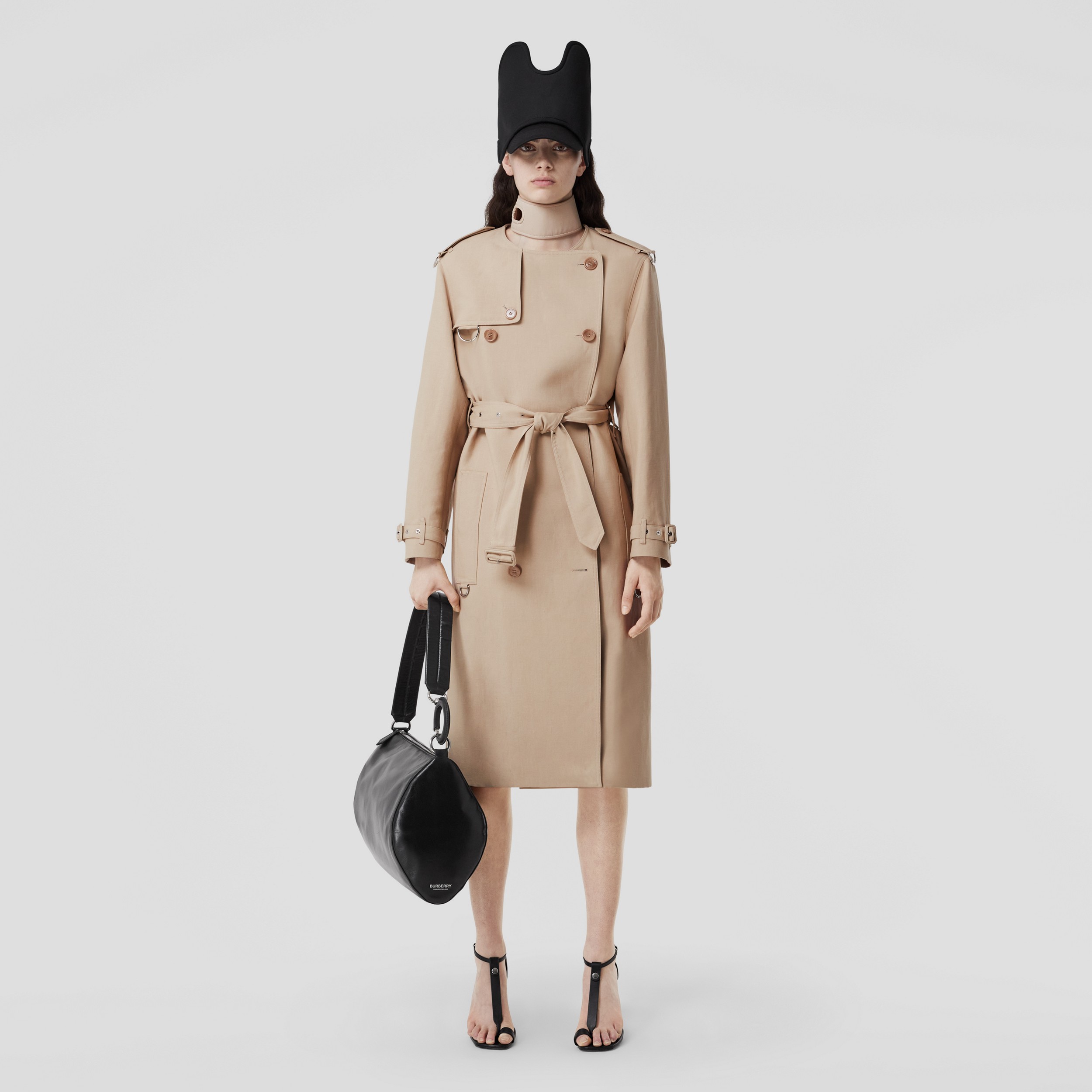 Hemp Blend Reconstructed Trench Coat in Soft Fawn - Women | Burberry® Official - 1