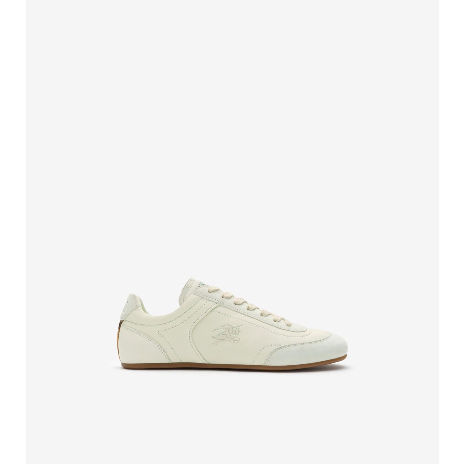 Leather Knight Runner Sneakers​ in Dove beige - Women | Burberry® Official