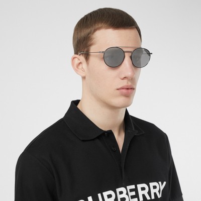 burberry round frame sunglasses