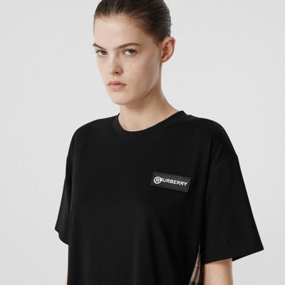 burberry check front t shirt