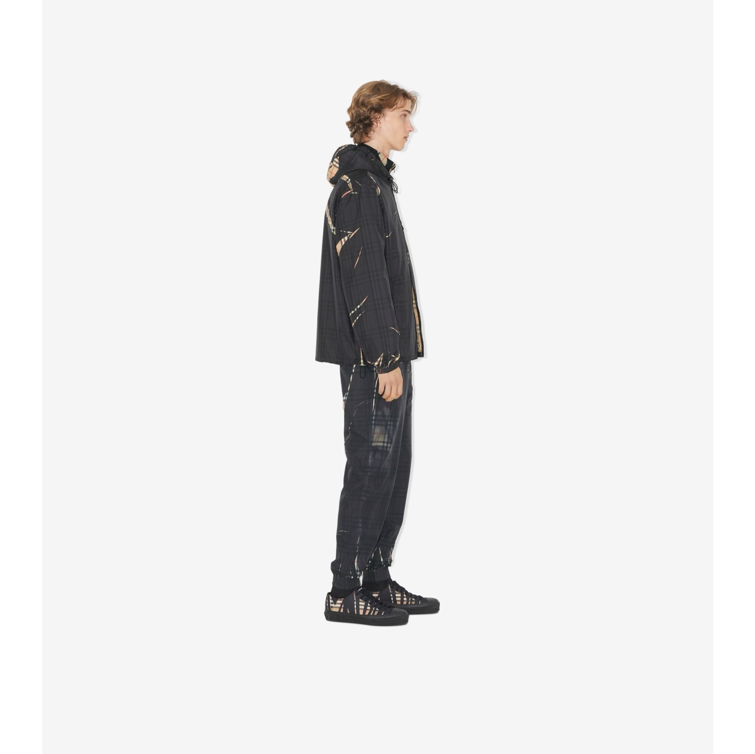 スライスチェック ライトウェイトジャケット (ブラック) - メンズ | Burberry®公式サイト