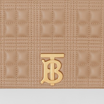 スモール キルティング ラムスキン ローラバッグ (キャメル／ライトゴールド) | Burberry®公式サイト