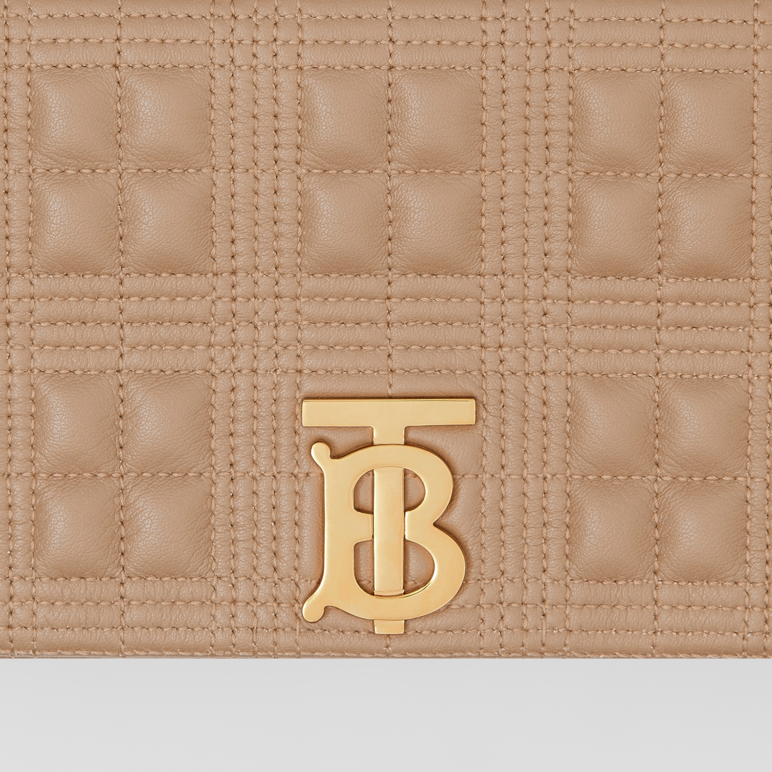 Quilted Leather Small Lola Bag in Camel/light Gold | Burberry® Official