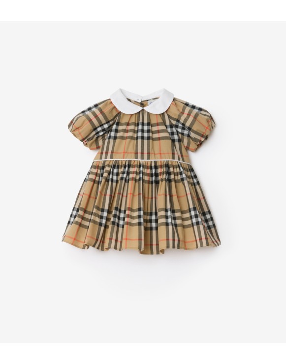 Check Cotton Dress with Bloomers