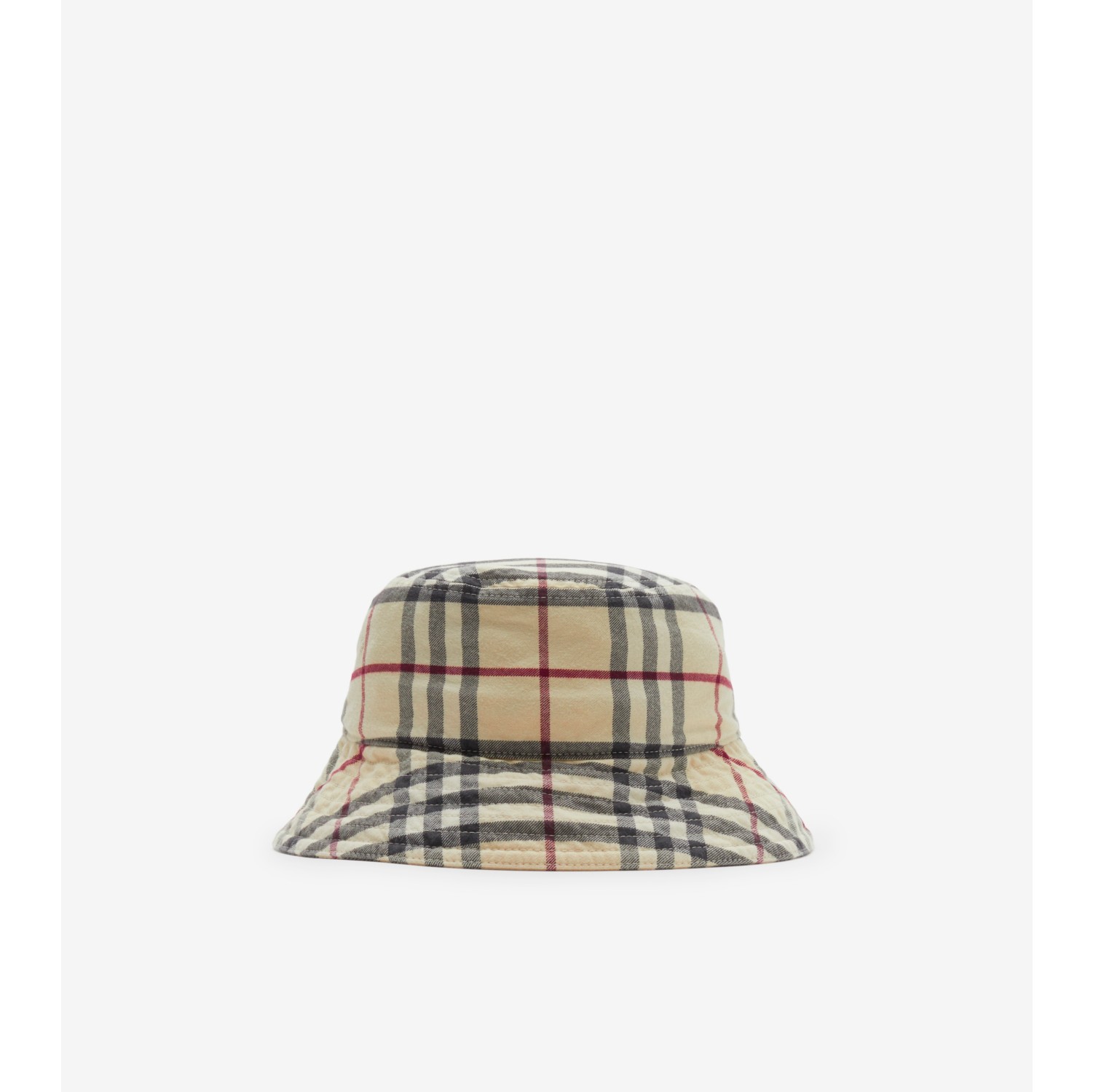 Sombrero de pesca en algodón Check (Stone) - Hombre