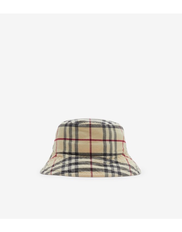 Check Cotton Bucket Hat