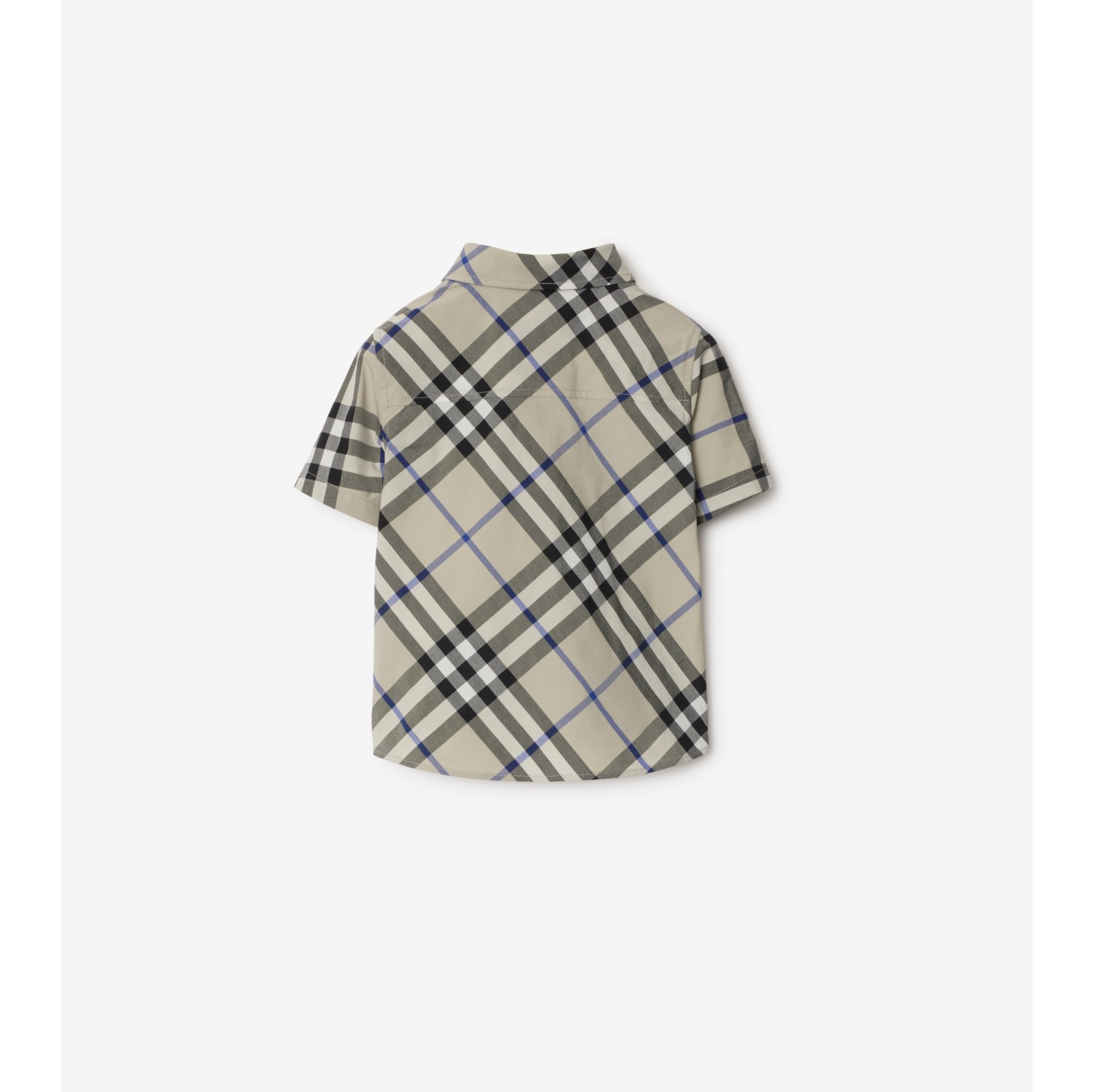 Check Cotton Shirt in Lichen Burberry Official