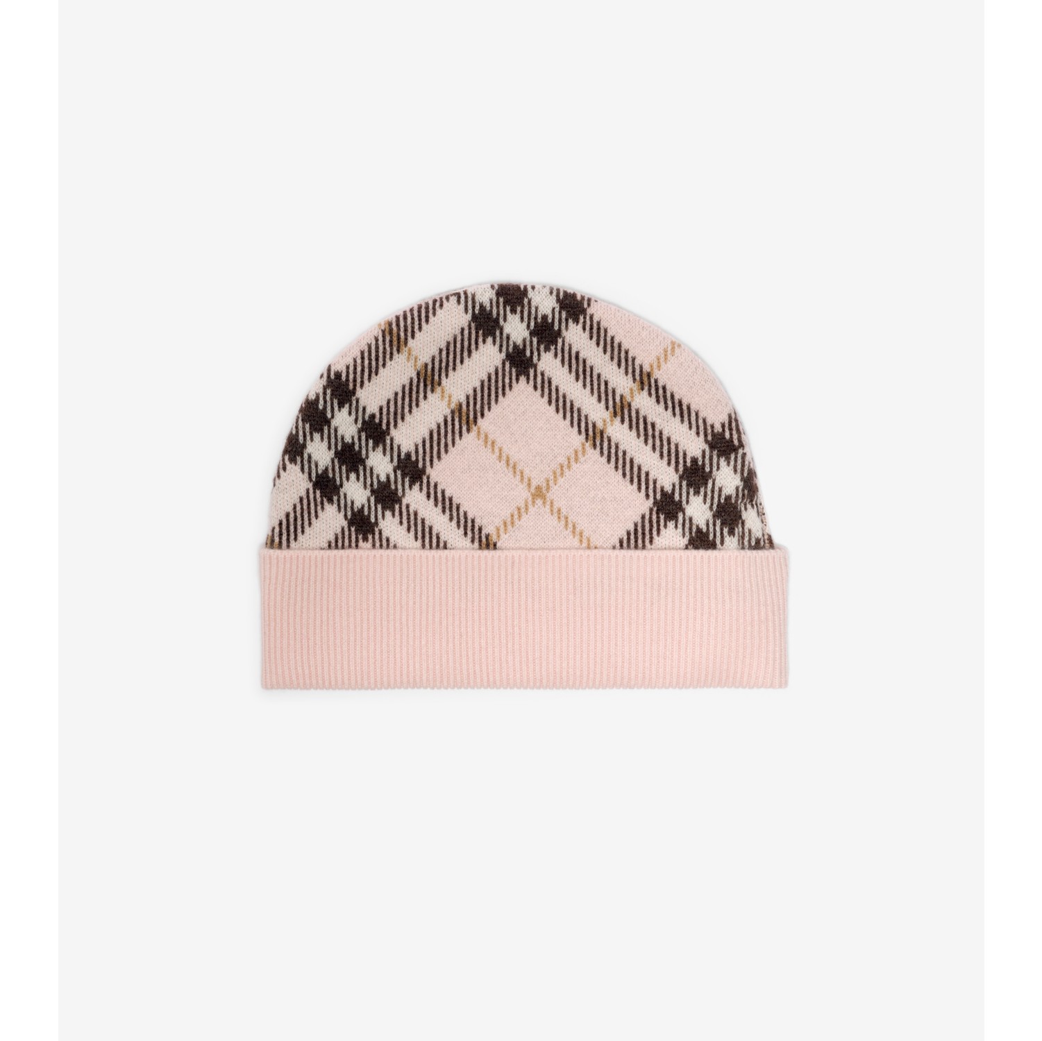 Check Wool Cashmere Beanie