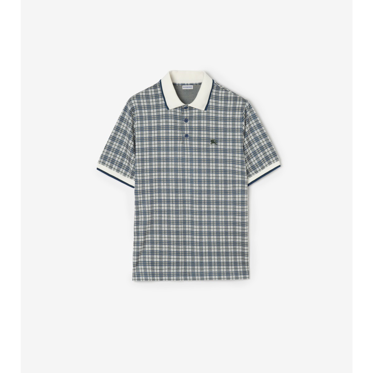  Check Cotton Blend Polo Shirt