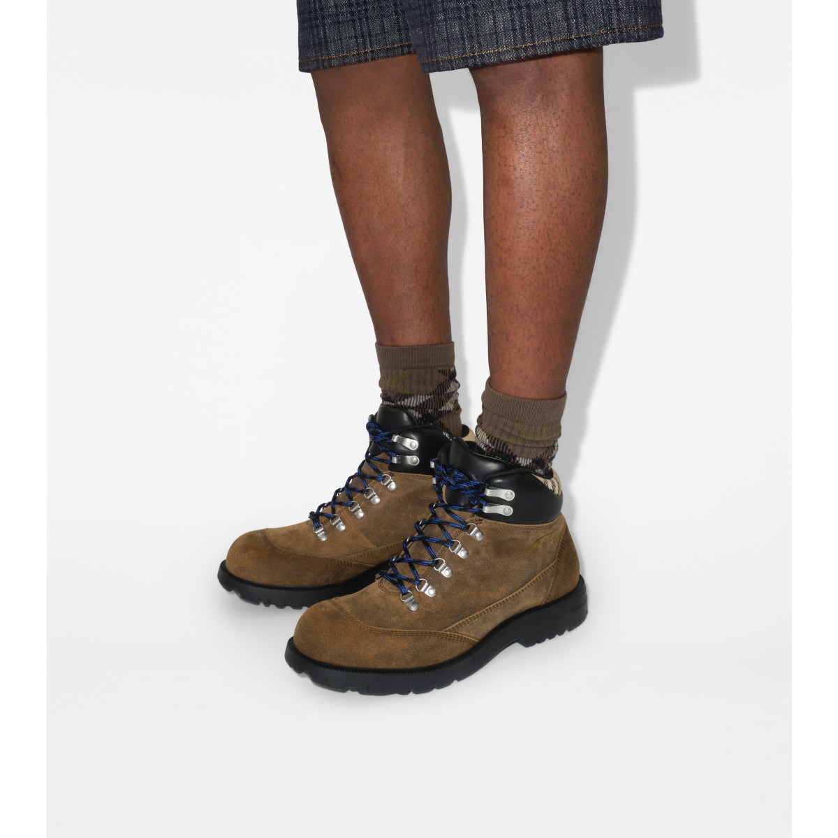  Check Suede Moor Hiking Boots​