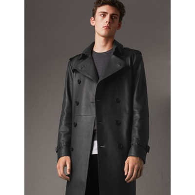 leather trench coat burberry