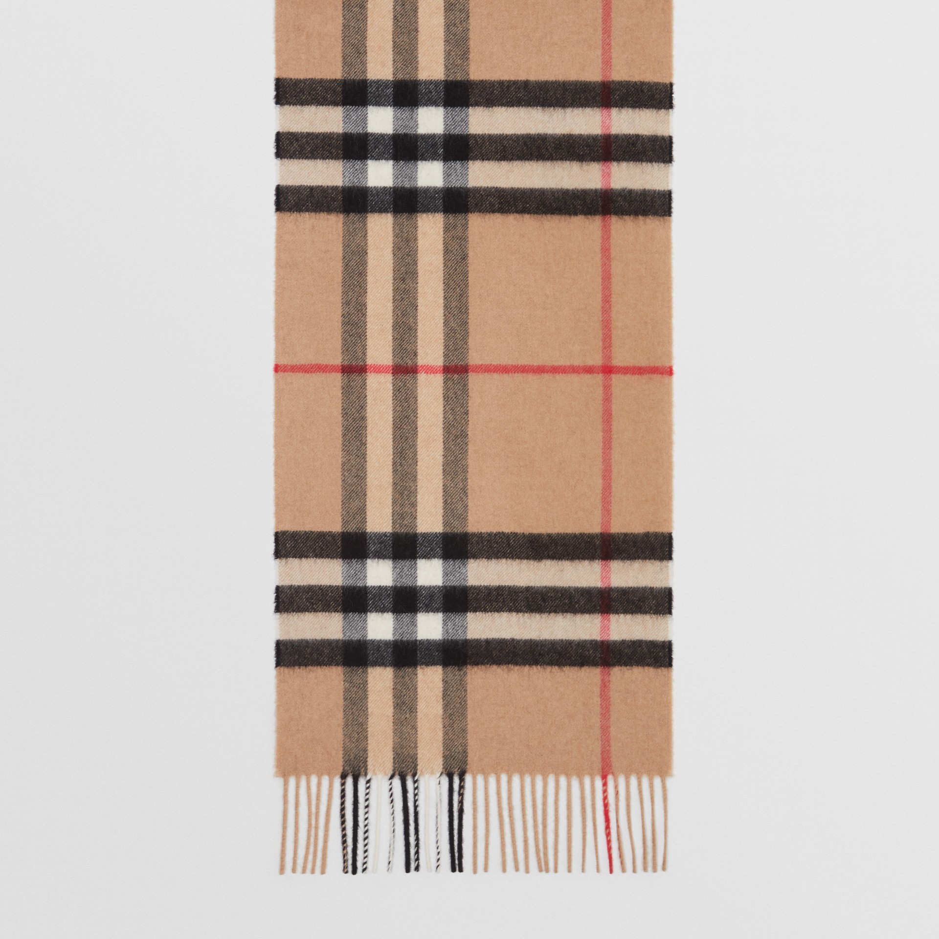 The Classic Check Cashmere Scarf in Camel | Burberry United States