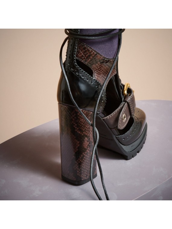 snake platform booties