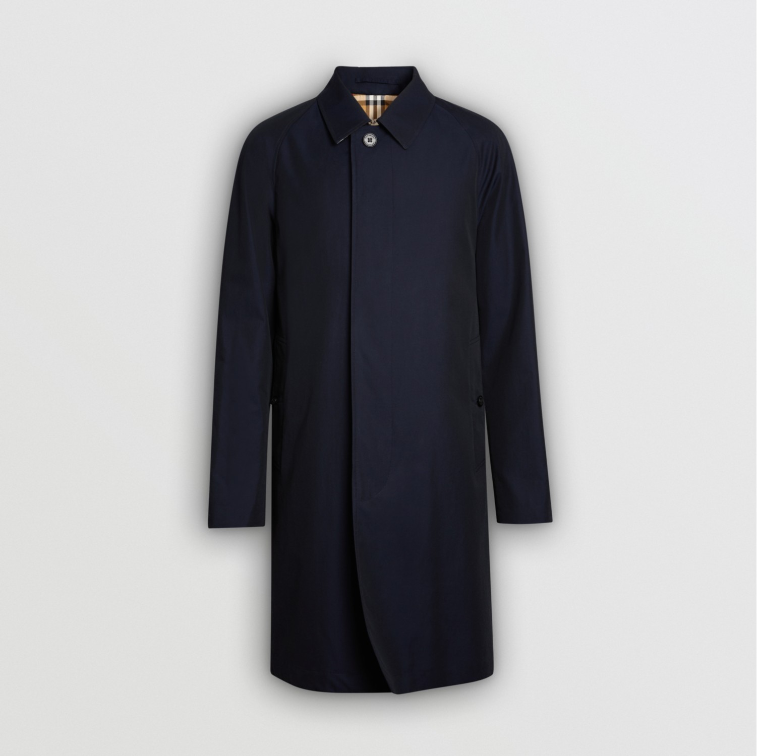 Mid-length Lightweight Camden Car Coat in Blue Carbon - Men