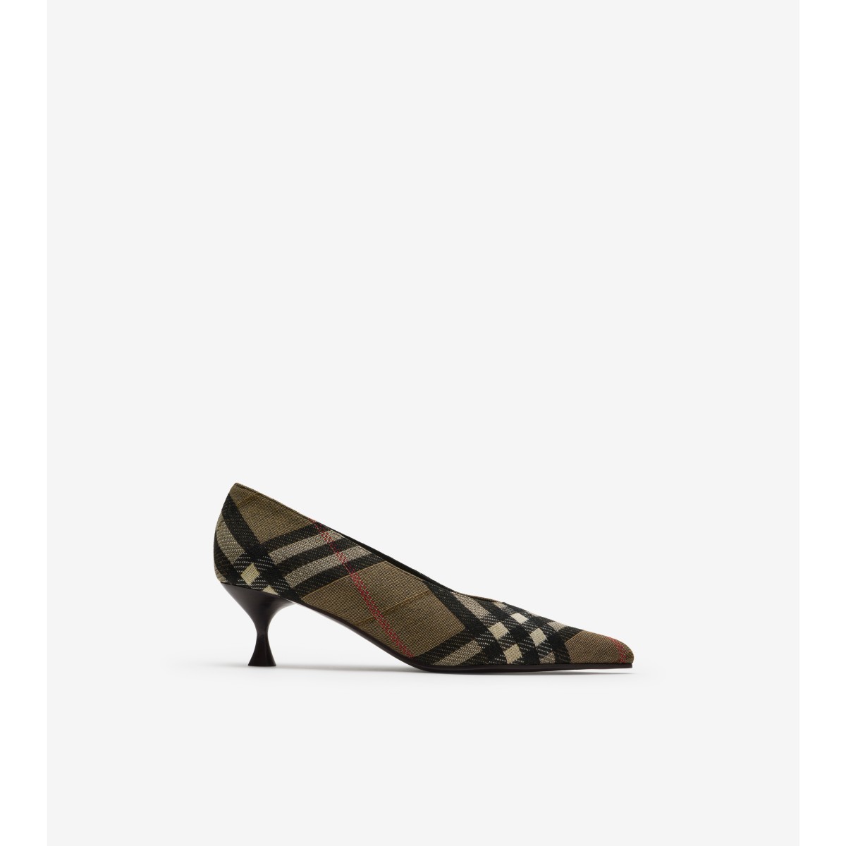 Burberry Check Dame Pumps Mit Spitzer Kappe 55mm In Brown