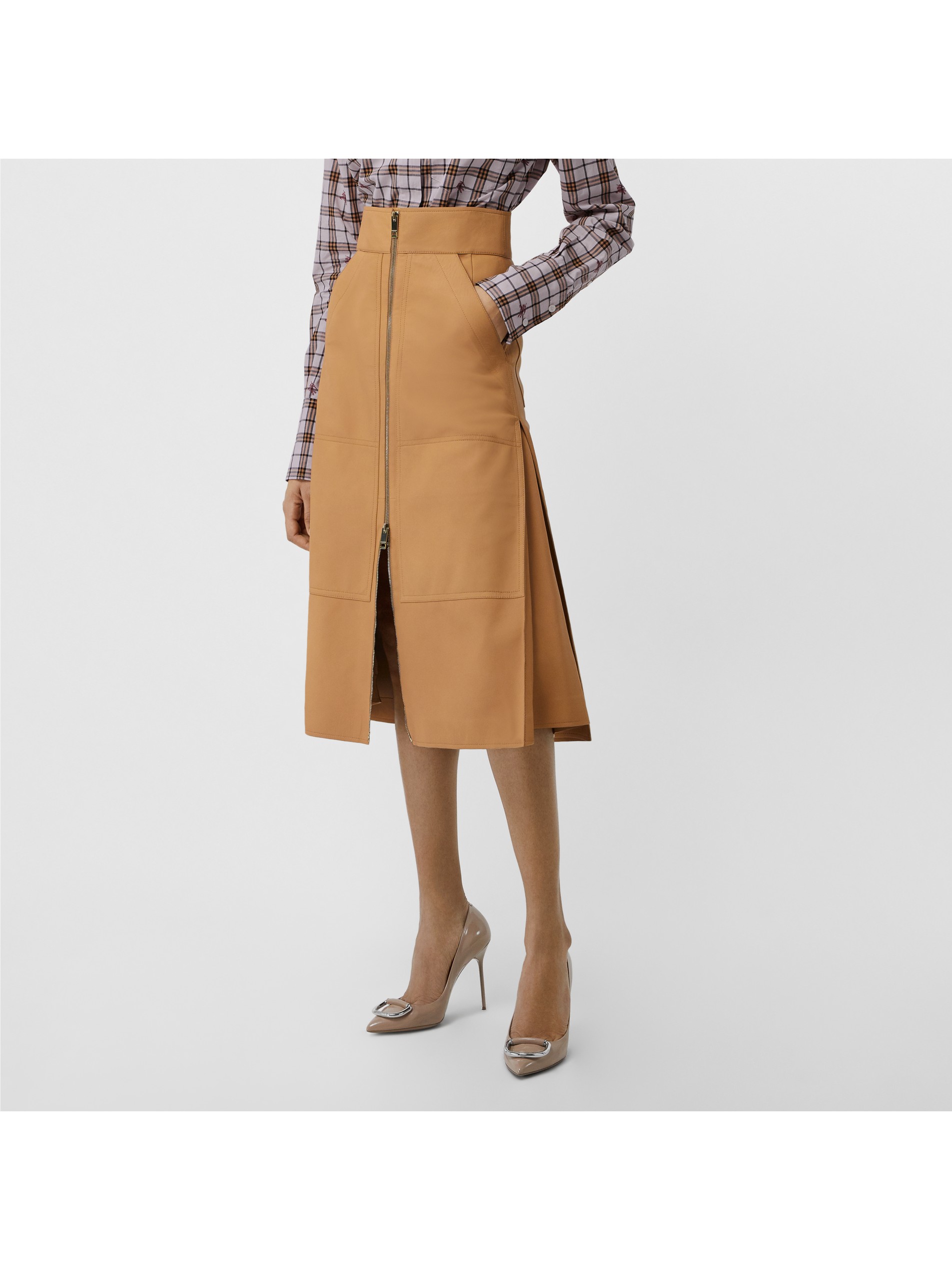 羔羊皮高腰半裙 产品图片51