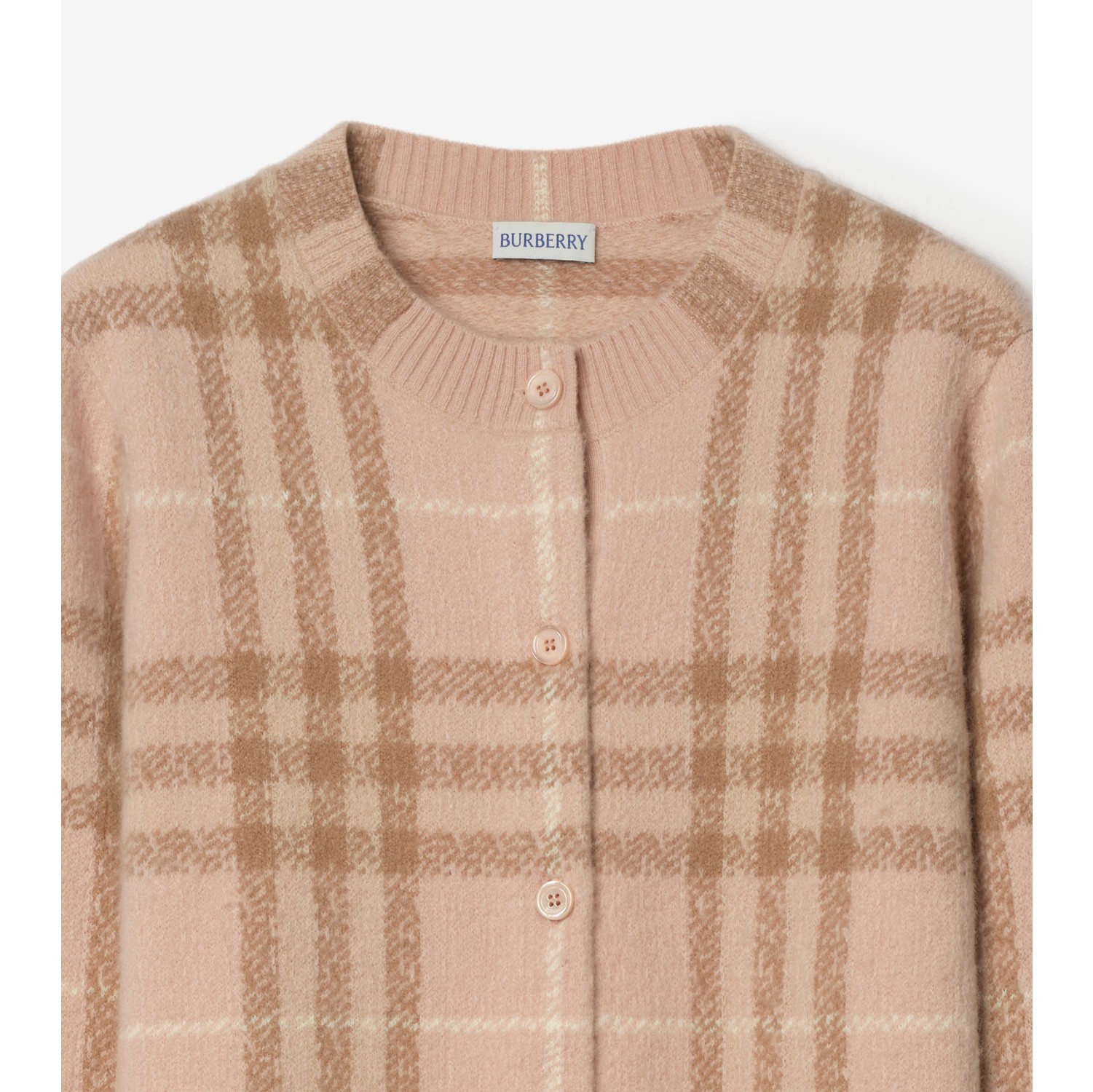 Check Cashmere Cardigan