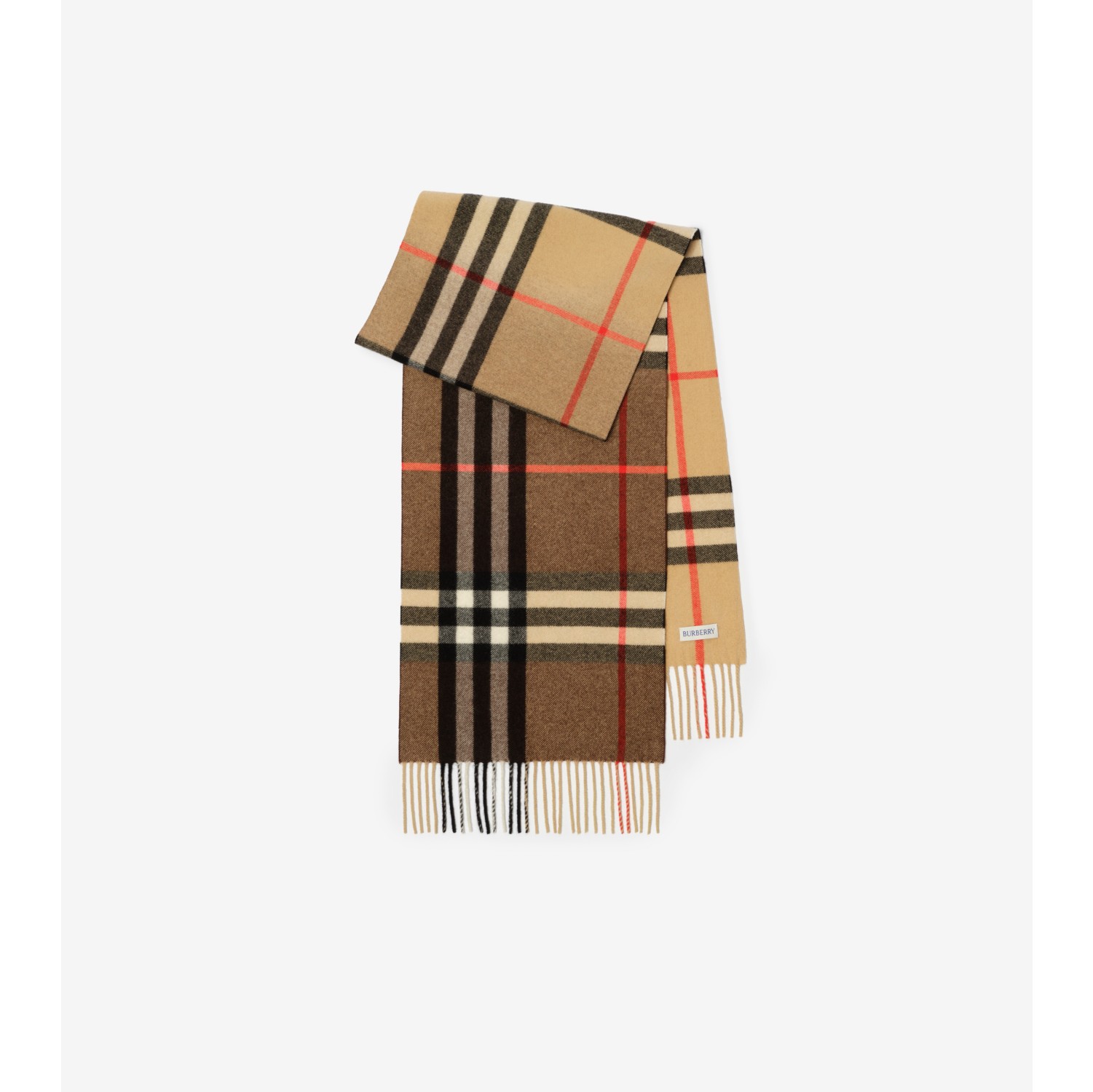 Gradient Check Cashmere Scarf