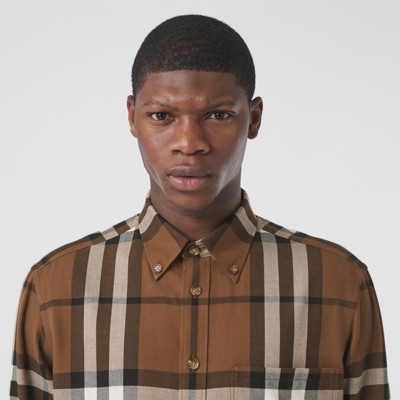 burberry men's flannel shirts & tops