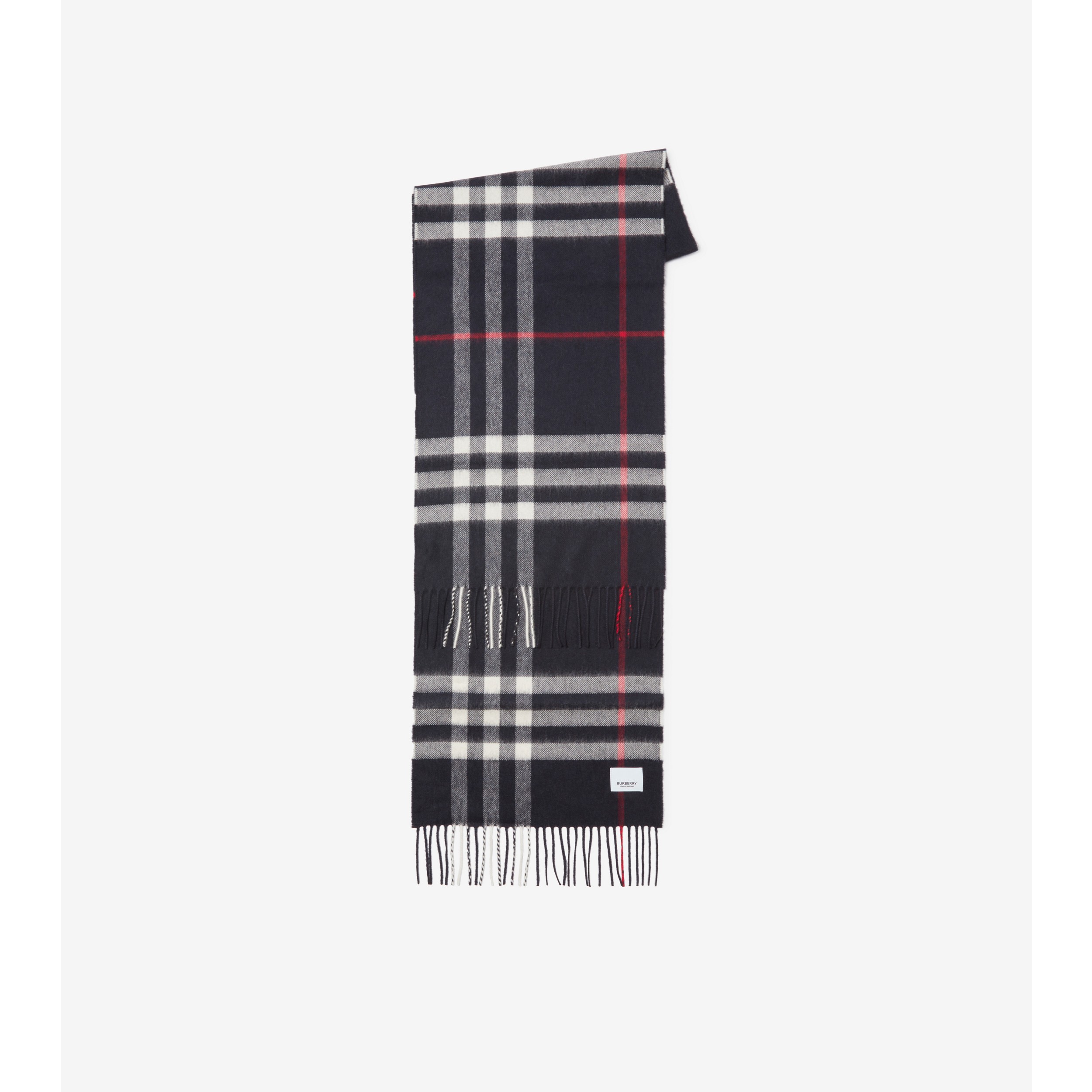 midlertidig gå ind Initiativ The Burberry Check Cashmere Scarf in Navy | Burberry® Official