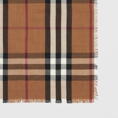 burberry lightweight check cashmere scarf