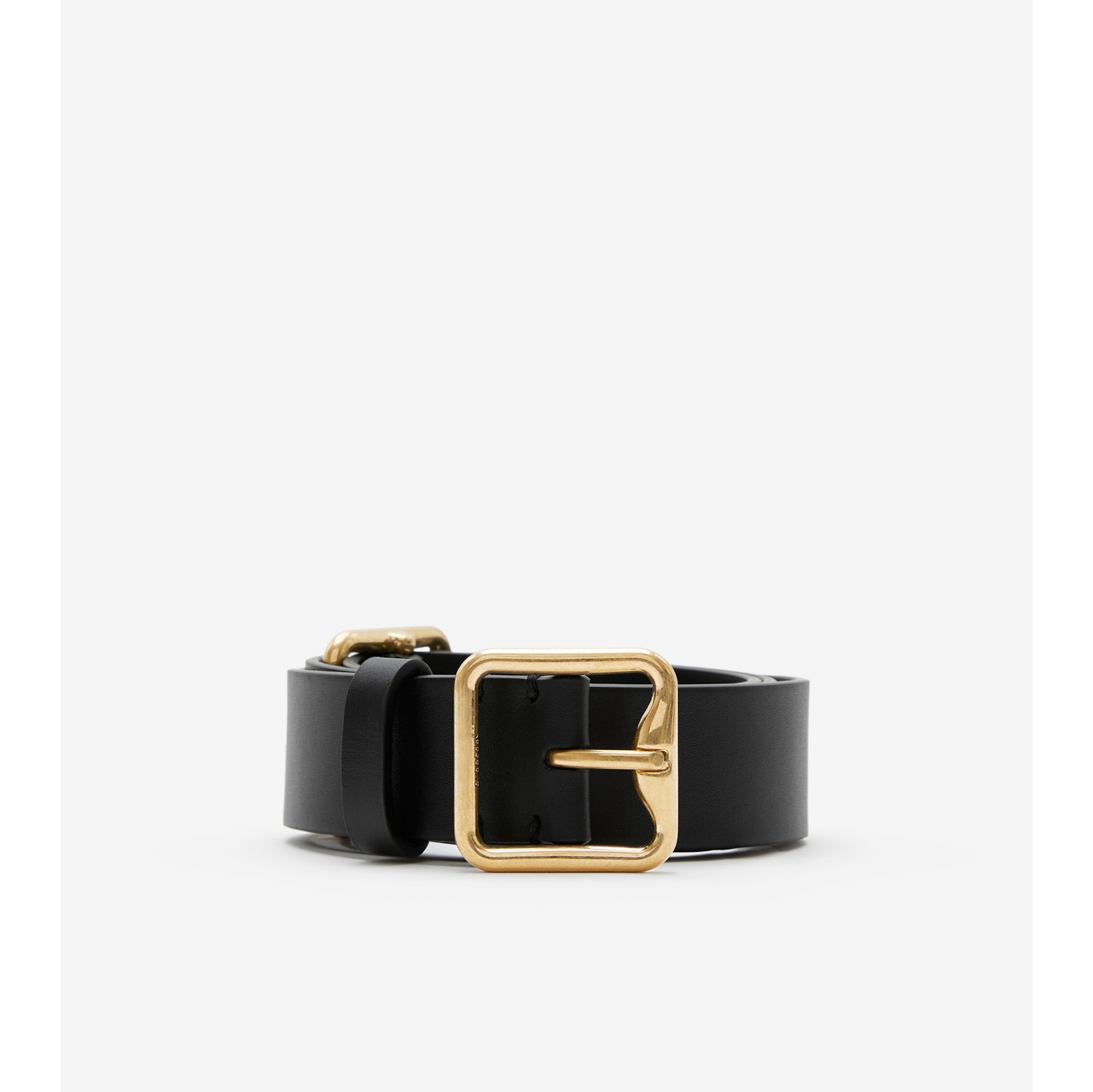 Burberry Women's Double B Buckle Leather Belt - Black - Size Large