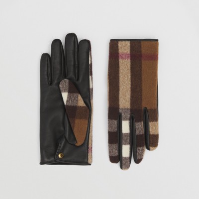 burberry leather gloves ladies