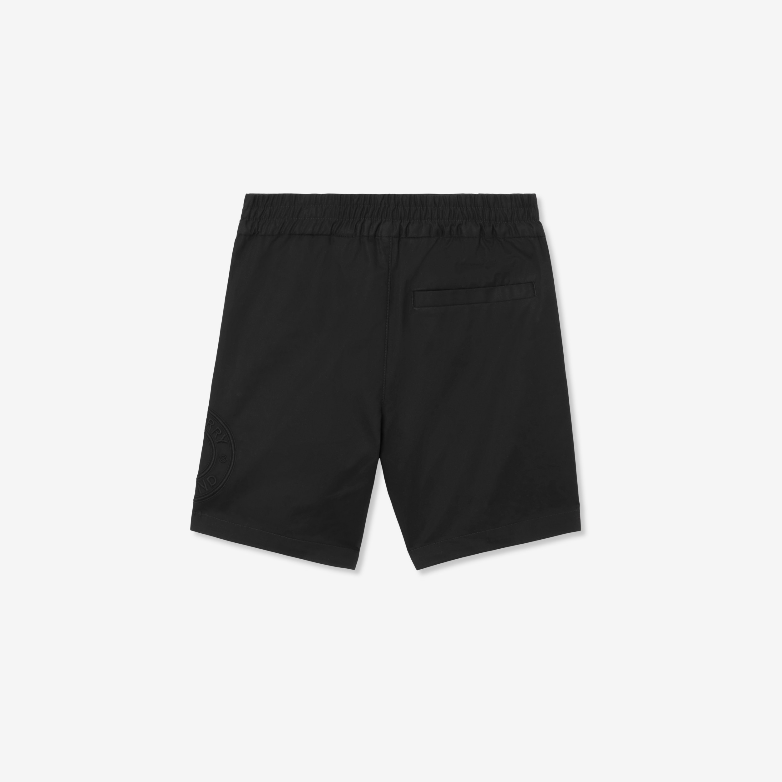 Logo Graphic Cotton Twill Chino Shorts in Black | Burberry® Official