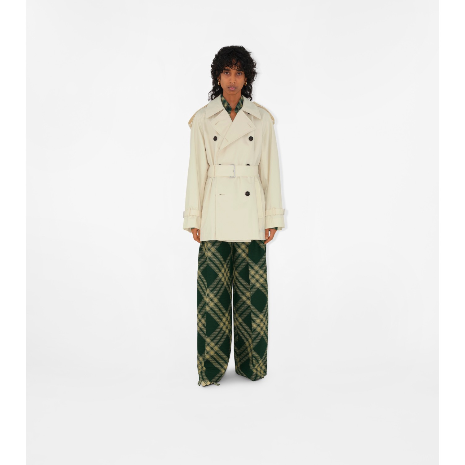 Calico wool 2024 trench coat